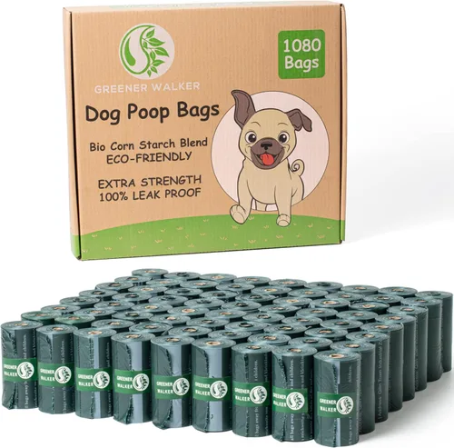 Miniatura 7 de GREENER WALKER 1080 bolsas de basura para perros, extragruesas, fuertes, 100% a prueba de fugas (marrón)