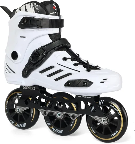 Miniatura 8 de Patines de velocidad en línea de 3 ruedas para Unisex,4.331 in Patines de ruedas Cuchillas Negro