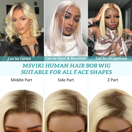 Miniatura 3 de Pelucas de cabello humano de 10 pulgadas