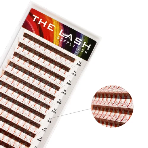 Miniatura 13 de THE LASH SUPPLY 120 abanicos de Halloween, extensiones de pestañas de color prefabricadas 6D, rizo CC, longitud de mezcla de 0.39 a 0.63 pulgadas
