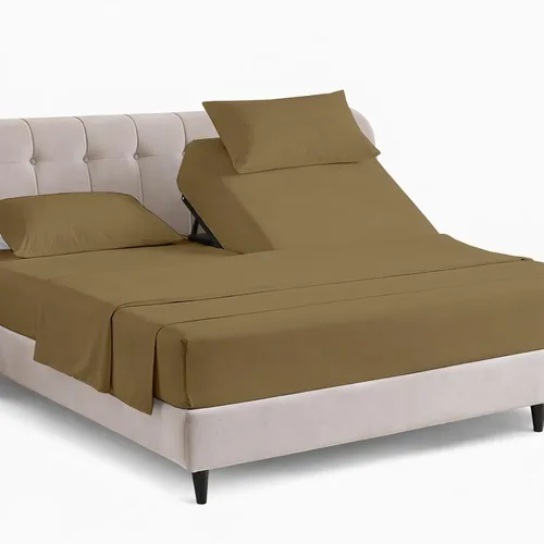 Miniatura 12 de KRISHNA Juego de sábanas prémium de 4 piezas de 34 pulgadas para cama ajustable con números de sueño, 100% algodón egipcio, sábana bajera ajustable