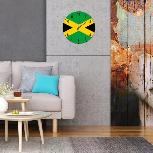 Miniatura 652 de Cheyan Reloj de pared con bandera de Canadá de 12 pulgadas, silencioso, sin tictac, de PVC, funciona con pilas, reloj redondo decorativo, regalo