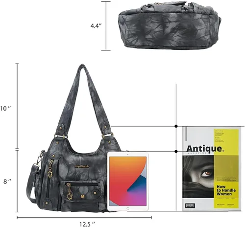 Miniatura 2 de Angel Barcelo Bolsos de cuero sintético para mujer, bolso de hombro, a la moda, bolsas para niñas