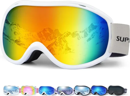 Miniatura 14 de Supertrip Gafas de esquí para hombres y mujeres, antivaho para nieve, protección UV, gafas de snowboard para adultos y jóvenes