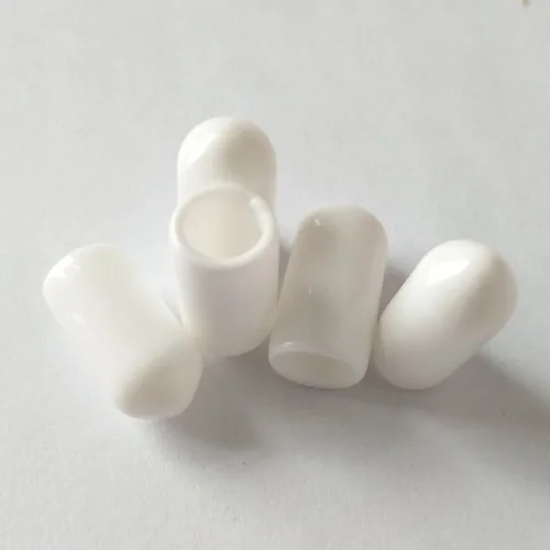 Miniatura 2 de YEJI 50 protectores de rosca de tornillo blancos de 1/4" (diámetro externo)