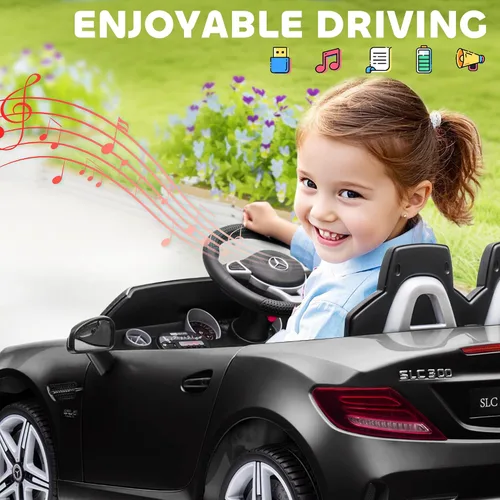 Miniatura 5 de Aosom Mercedes SLC 300 - Auto de paseo con licencia de 12 V para niños con control remoto, 2 velocidades, automóvil eléctrico para niños a batería