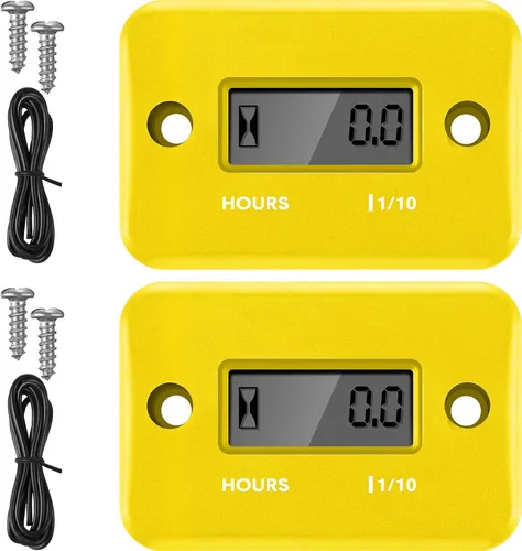 Miniatura 8 de 2 Piezas Medidor de Hora Inductivo para Motor de Gasolina Cortacésped Moto de Tierra Motocicleta Motocross Moto de Nieve Karting Marino ATV Barco