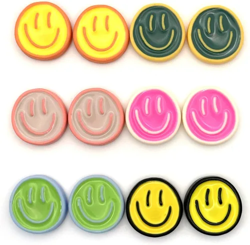 12 imanes fuertes para nevera, coloridos imanes decorativos de cara sonriente para refrigerador, bonitos imanes de pizarra blanca, para gabinetes de