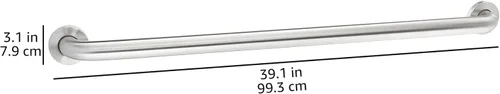 Miniatura 6 de Amazon Basics Barra de seguridad para discapacitados para baño, 36 pulgadas de largo, 1.5 pulgadas de diámetro, soporta hasta 500 libras, cumple