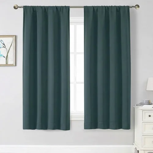 Miniatura 203 de Cortinas opacas para dormitorio, sala de estar, juego de 2 paneles de 54 pulgadas de largo, cortinas de oscurecimiento de habitación con aislamiento