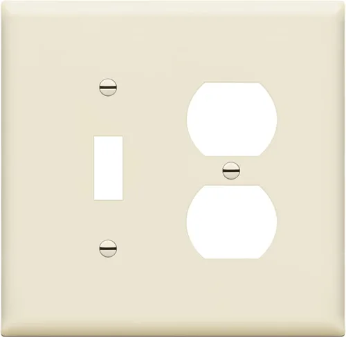 Miniatura 20 de Enerlites placas para combinación de apagador de pared, tamaño estándar, de policarbonato irrompible, color blanco, Blanco, 1