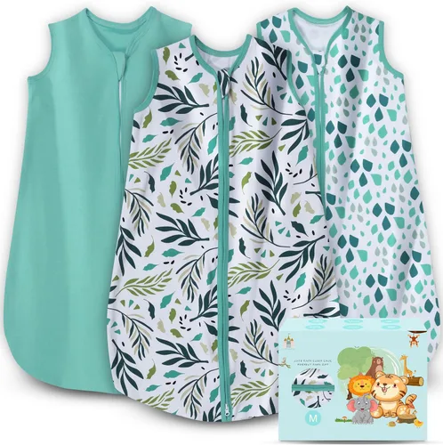 Miniatura 16 de Cute Castle Saco de dormir para bebé de 0 a 6 meses, ligero, 100% algodón, cremallera de 2 vías, TOG 0.5, manta de vestir para bebés, ropa de dormir
