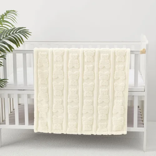 Miniatura 6 de CREVENT Manta de bebé de sherpa suave y cálida de 30"x40" para niñas y niños, esenciales para recién nacidos, regalo de recepción para baby shower