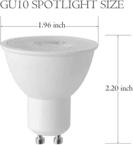Miniatura 2 de Paquete de 10 focos LED GU10 de luz diurna, 5000 K regulables, iluminación empotrada equivalente a 5.5 W 50 W, 500 lúmenes, ángulo de haz de 38°