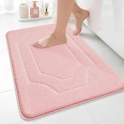 Miniatura 25 de BEQHAUSE Alfombra de Baño-Antideslizante-Tapete de Baño-Suave y Absorbente-Tapete de Ducha-Tapetes de Baño de Poliéster para Baño Lavables a Máquina
