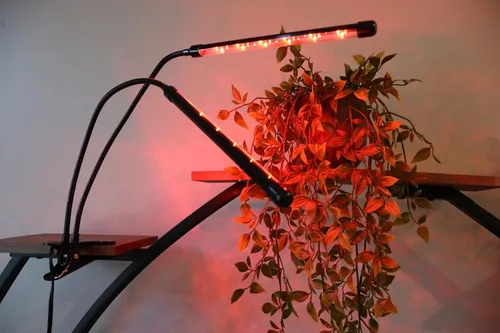 Miniatura 2 de Luz de cultivo de plantas, espectro completo de 6000 K con LED rojos y blancos ajustables, atenuación de 10 niveles, lámpara de clip alimentada por