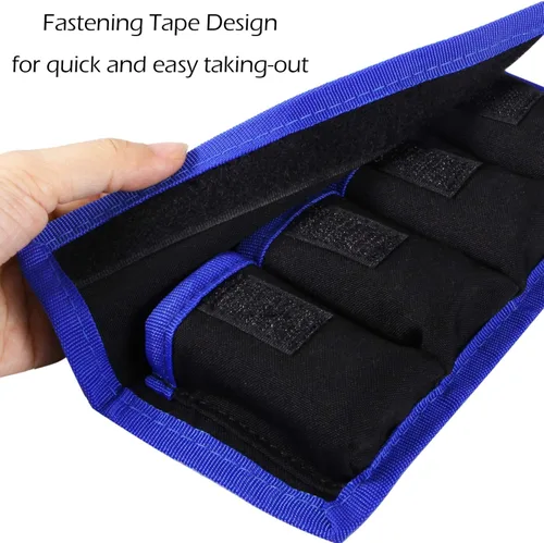 Miniatura 5 de Meking Soporte de batería para cámara DSLR, bolsa / estuche / bolsa (4 bolsillos) para batería AA, batería Canon LP-E6 LP-E8 LP-E10 LP-E12, batería