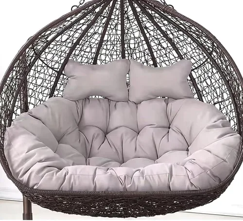 Miniatura 18 de Cojín de repuesto para silla Columpio de 2 plazas, Lavable, Grueso, Grande, de Mimbre, impermeable y resistente al sol, para balcón y patio