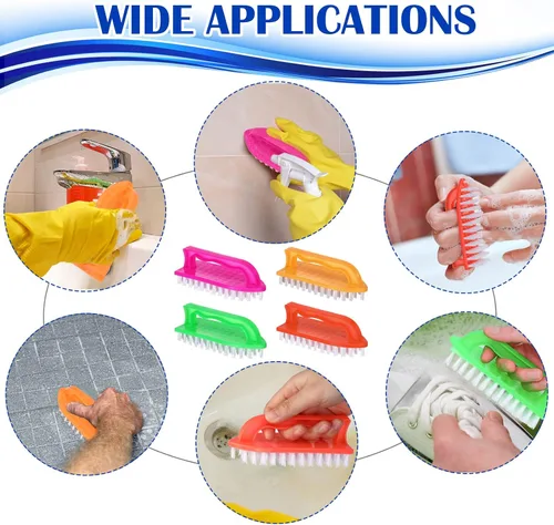 Miniatura 5 de Eaasty Paquete de 24 cepillos de limpieza para limpieza, agarre cómodo, cerdas rígidas, suministros de cepillo de limpieza, herramientas