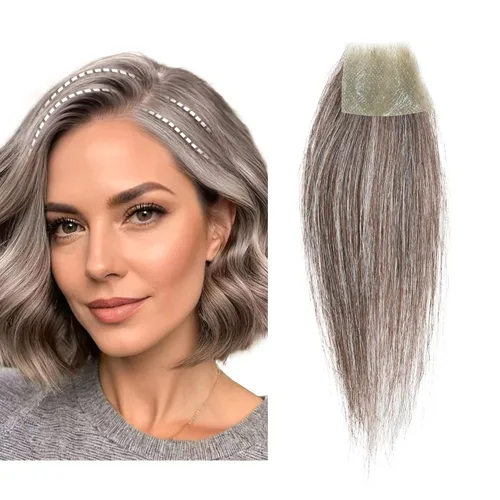 Miniatura 43 de Reemplazo de cabello humano con cicatrices, quemaduras accidentales sin vello para hombres y mujeres, pérdida de línea de cabello, cinta recta