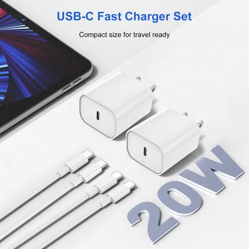 Miniatura 7 de Paquete de 2 cargadores rápidos USB C para iPad Pro 13 (M4)/iPad Pro 12.9/11 en 2025-2018, iPad Air 6th (M2)/5th/4 10.9 pulgadas, iPad 11/10/Mini