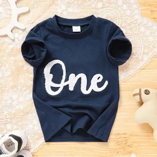 Miniatura 2 de Camiseta de primer cumpleaños para bebés niños de un año, camiseta de primer cumpleaños