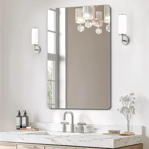 Miniatura 28 de USHOWER Espejos de baño para sobre el fregadero, espejo rectangular con marco de metal, espejo de tocador moderno de granja, montado en la pared