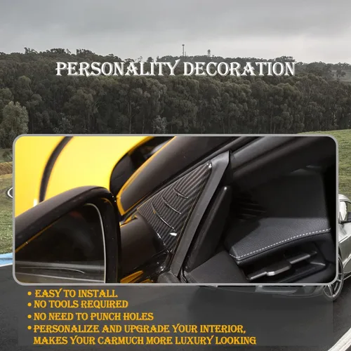 Miniatura 5 de Compatible con Toyota Supra GR A90 A91 MK5 2019-2022 2023 2024 2025 ABS retrovisor lateral de alerón adhesivo, canaliza el aire del automóvil