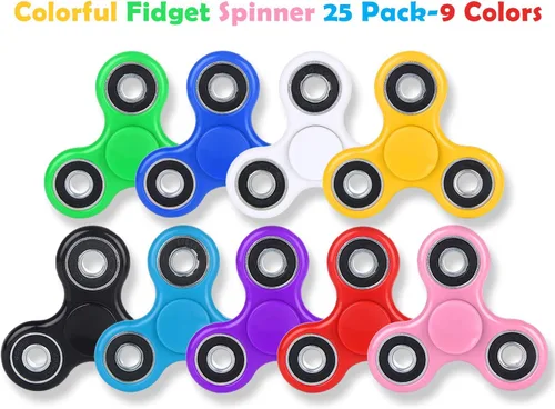 Miniatura 7 de SCIONE Fidget Spinners, paquete de 25 regalos de fiesta de cumpleaños para adultos y niños, juguetes de caja del tesoro para premios de aula