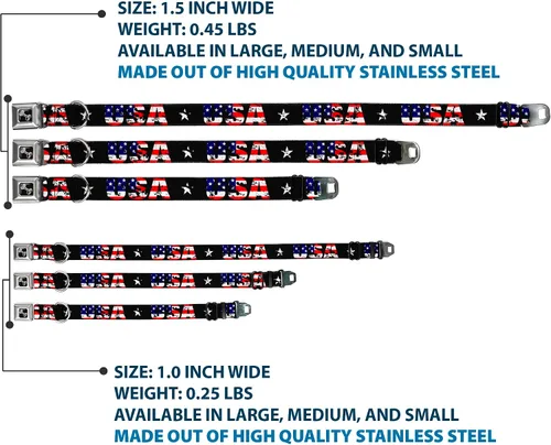 Miniatura 3 de Buckle Down "Bandera de EE. UU. Collares para perros., Varios