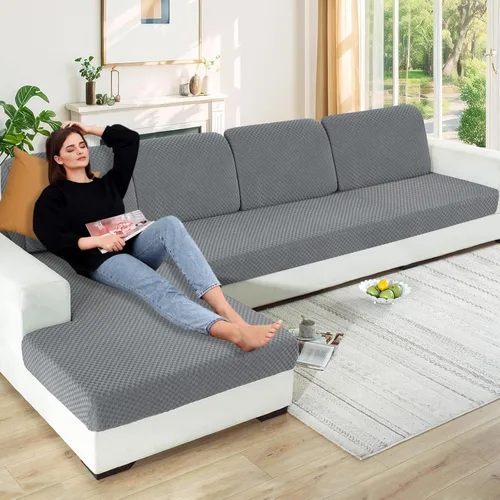 Miniatura 52 de YEMYHOM 【Liquidación】 Fundas Elásticas para Cojines de 1 Pieza, Fundas de Cojín de Asiento para Sofá y Silla, Funda Suave de Sofá de Repuesto