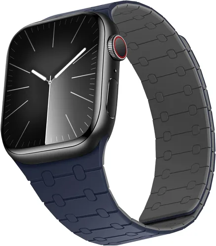Miniatura 32 de Compatible con correa de Apple Watch de 49mm 46mm 45mm 44mm 42mm 41mm 40mm 38mm, correa de bucle magnético ajustable de silicona para iWatch Ultra