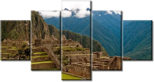 Miniatura 48 de Arte de pared con varios paneles, calendario maya, imágenes de piedra del sol, pinturas de civilización azteca sobre lienzo, sala de estar