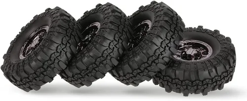 Goolsky 4 neumáticos AUSTAR AX-4020C de 1.9 pulgadas 4.331 in 1/10 Rock Crawler con borde de rueda Beadlock para D90 SCX10 AXIAL RC4WD TF2 RC Car