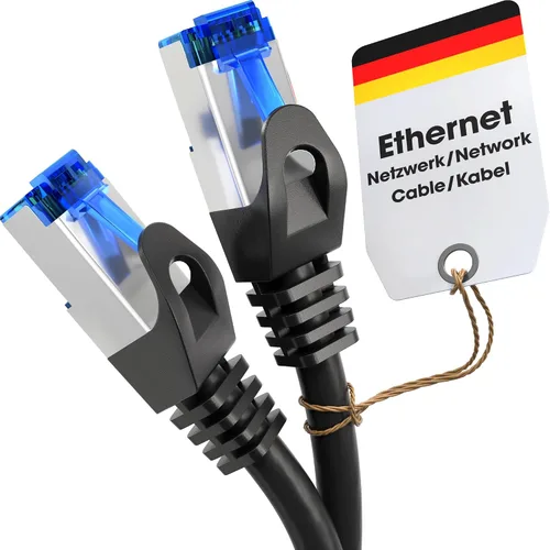 KabelDirekt – Cable de red – 10Gbps, para máxima velocidad de Internet de fibra óptica – 33 pies, disponible en 1-100 pies – Cable Ethernet y LAN