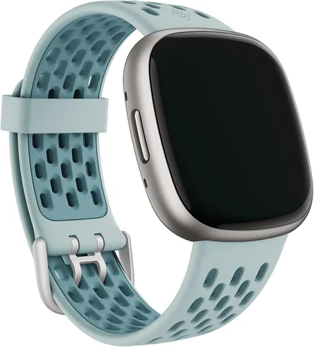 Miniatura 3 de Fitbit Correa deportiva para Fitbit de 0.94 pulgadas, azul mar/océano, grande *compatible con Sense 2, Sense, Versa 4 y Versa 3