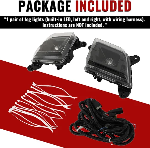 Miniatura 6 de HECASA Faros antiniebla LED compatibles con Chevy Silverado 1500 2019-2022 (nuevo cuerpo) faros antiniebla delanteros de repuesto para 84125494