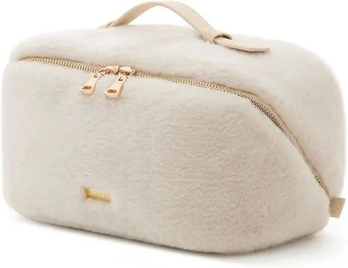Miniatura 43 de EACHY Bolsa de Maquillaje de Viaje, Bolsas de Cosméticos de Gran Capacidad para Mujeres, Bolsa Portátil Impermeable que se Abre Plana, Bolsa de Aseo