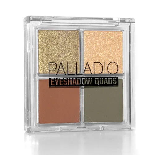 Miniatura 11 de Palladio Cuartetos de Sombras de Ojos, Mate Aterciopelado Pigmentado Difuminable, Acabados Metálicos y Brillantes, Fórmula Cremosa, Paleta de Gossip