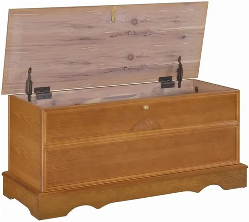 Miniatura 4 de Bowery Hill Cofre rectangular de madera tradicional de cedro, 40 pulgadas de ancho x 16 pulgadas de profundidad x 18.5 pulgadas de alto, acabado