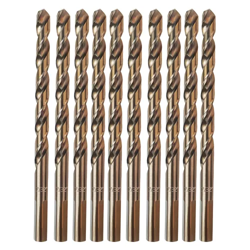 Miniatura 9 de Broca de cobalto de 1/8 pulgadas, broca helicoidal de acero de alta velocidad M35 de longitud estándar, punta de 135 grados para metal duro, acero