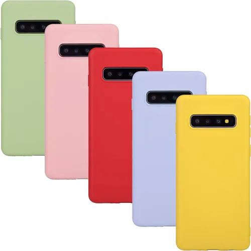 Miniatura 8 de Wisdompro Funda para Galaxy S10+, paquete de 5 unidades de funda protectora de gel de TPU suave y delgada extra fina para Samsung Galaxy S10+ Plus