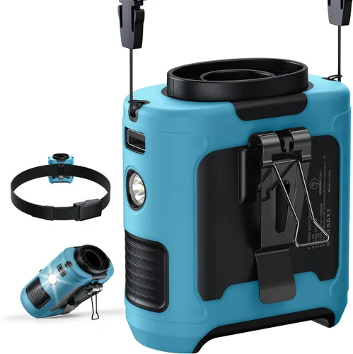 Ventilador de cintura portátil actualizado 2025 con clip de 10000 mAh, ventilador de cinturón portátil, ventilador de cuello de enfriamiento