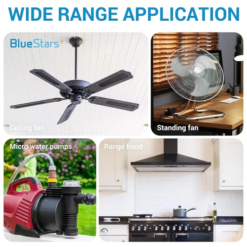 Miniatura 5 de BlueStars - Condensador de ventilador de techo CBB61 de 4.5uf+5uf+5uf de 5 cables y 250 V CA, paquete de 1, repuesto para ventilador de techo