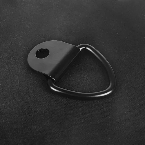 Miniatura 8 de Anclajes de amarre de carga, 4 pernos de acero negro de 2 pulgadas con anillo en V para remolque, cuerda de carga en superficie, clip de montaje