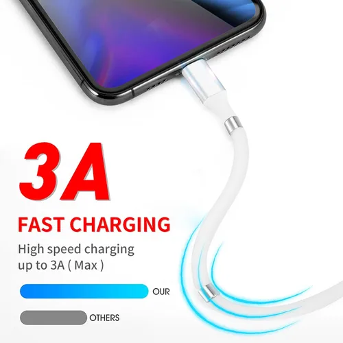 Miniatura 4 de Cable de carga magnético, (3 pies) de carga súper organizada de absorción magnética Nano cable de datos para Galaxy S21/S20 Ultra S10 S10E S9 Note