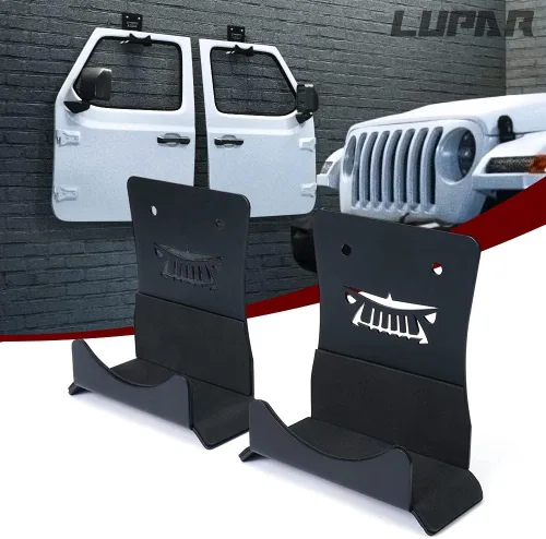 Miniatura 8 de Perchas de almacenamiento para puertas compatibles con Jeep Wrangler 1956-2024, soporte de almacenamiento de puerta extraíble montado en la pared