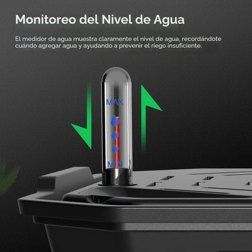 Miniatura 6 de VIVOSUN Paquete de 4 Macetas de Autoriego FlexFeed, Base de Maceta de Tela con Riego Automático con Medidor de Agua y Ventana de Mantenimiento
