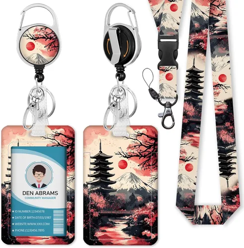 Miniatura 13 de Piefly Cordones para Insignias de Identificación, Portainsignias Positivo con Clip de Carrete Retráctil, Cordón con Tarjeta de Cita Inspiracional