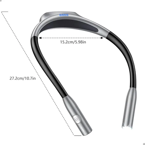 Miniatura 8 de Gritin - Luz de lectura para el cuello LED, luz de libro para leer en la cama - Cuidado de los ojos, 3 colores, brillo ajustable, brazos flexibles